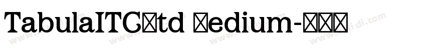 TabulaITCStd Medium字体转换